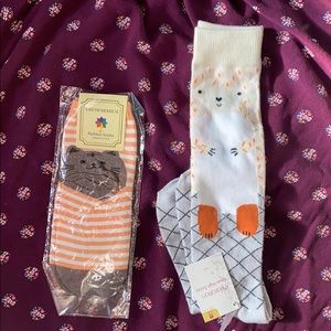 NWT cute cat & hamster socks bundle